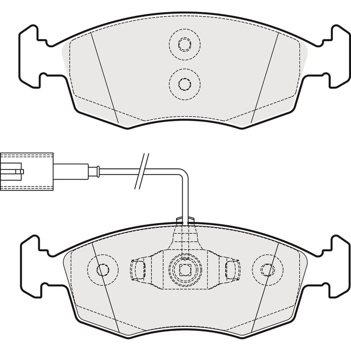 Genuine APEC Front Brake Disc & Pads Set Solid for Fiat 500 C