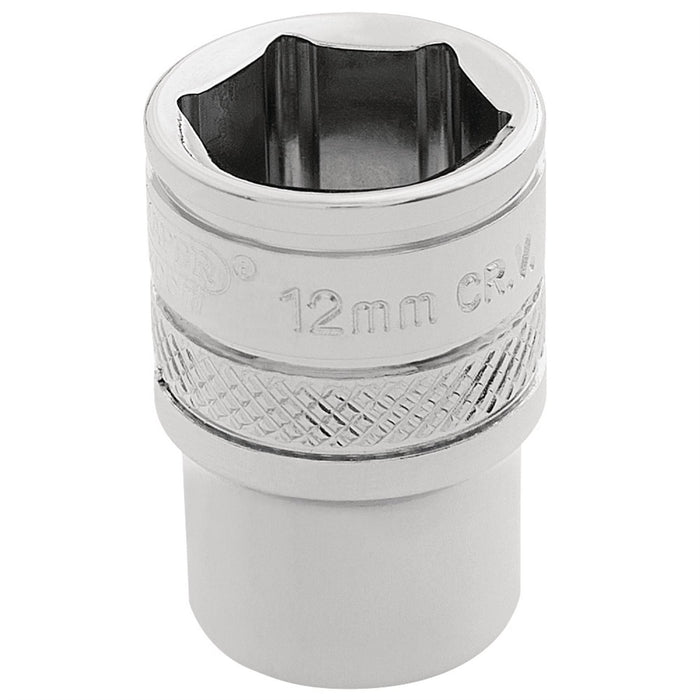 Draper HI-TORQ 6 Point Socket, 1/4" Sq. Dr., 12mm 32569