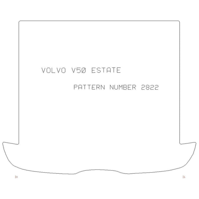 Volvo V50 Fully Tailored Black Car Boot Mat Carpet UKB4C  - Dynamic Drive