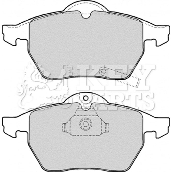 Genuine Key Parts KBP1643 Front Brake Pads-Includes Wear Indicators (Ate-Teves) Key Parts  - Dynamic Drive