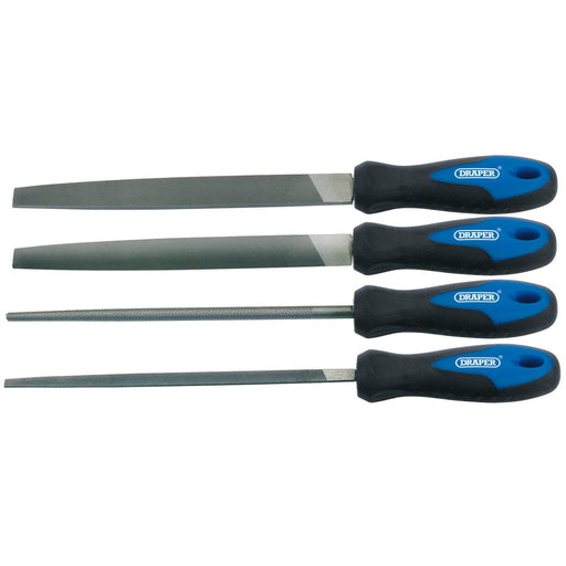 Draper Soft Grip Engineer's File Set, 200mm (4 Piece) 44962 Draper  - Dynamic Drive