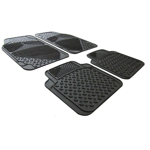 Heavy Duty Rubber & Carpet Car Floor Mats Set Universal Fit Town Parts  - Dynamic Drive