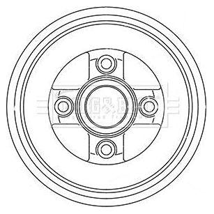 Genuine Borg & Beck Brake Drum fits GM Agila 0307 BBR7243 Borg & Beck  - Dynamic Drive