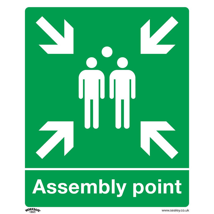 Sealey Safe Conditions Safety Sign Assembly Point Rigid Plastic SS37P1 Sealey  - Dynamic Drive