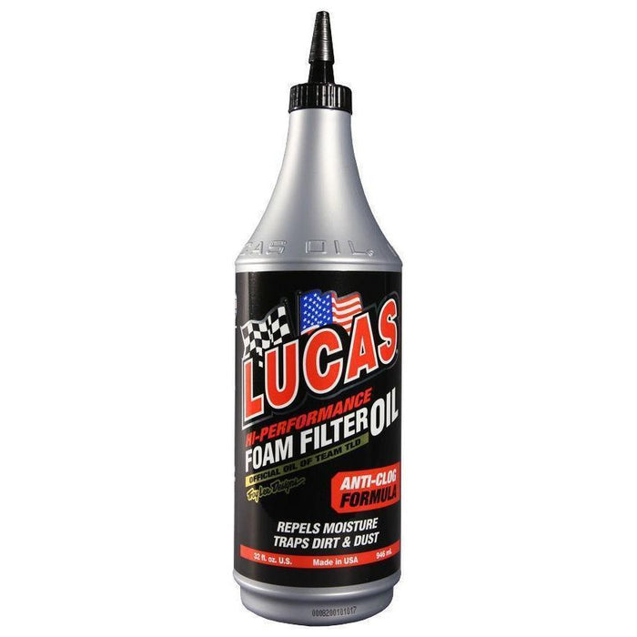 2 x Lucas High Performance Foam Air Filter Oil 946ml Anti-Clog made in USA