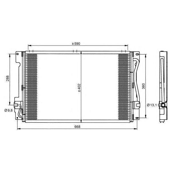 NRF Air Con Condenser fits Volvo 850 C70 S70 V70 XC70 Cross Country