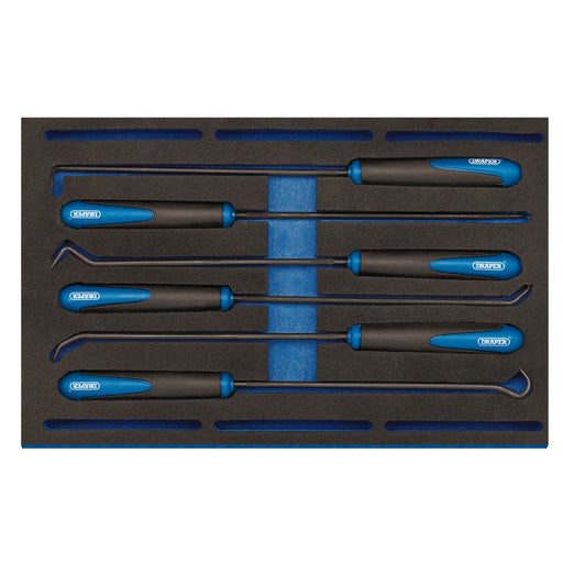 1X 6 Piece Draper Long Reach Hook & Pick Set In EVA Drawer Insert Tray Draper  - Dynamic Drive