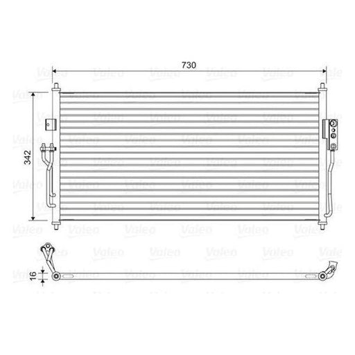 Valeo Air Conditioning Condenser 822583 Automotive Part fits Nissan Almera Valeo  - Dynamic Drive