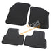 White Trim Tailored Black Rubber Car Mats for Vw Up 12 > Set of 4 With 2 Clips UKB4C  - Dynamic Drive