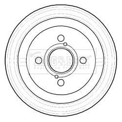 Genuine Borg & Beck Brake Drum fits Toyota Yaris 0106 BBR7219 Borg & Beck  - Dynamic Drive