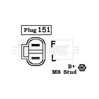 Genuine Borg & Beck Alternator fits GM Astra H Astra Van H BBA2494