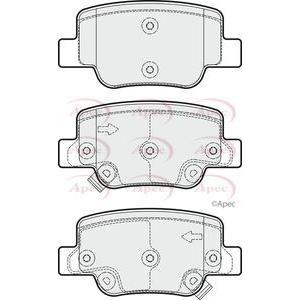 Apec Brake Pads Rear Fits Toyota Verso