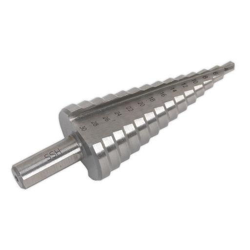 HSS M2 STEP DRILL BIT 4-30MM DOUBLE FLUTE Sealey  - Dynamic Drive