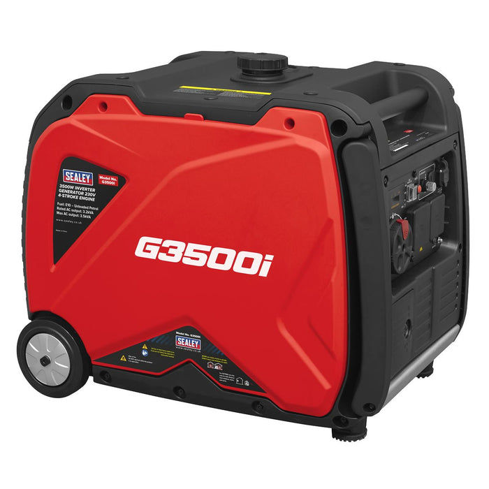 Sealey 3500W Inverter Generator 4-Stroke Engine 230V G3500I Sealey  - Dynamic Drive