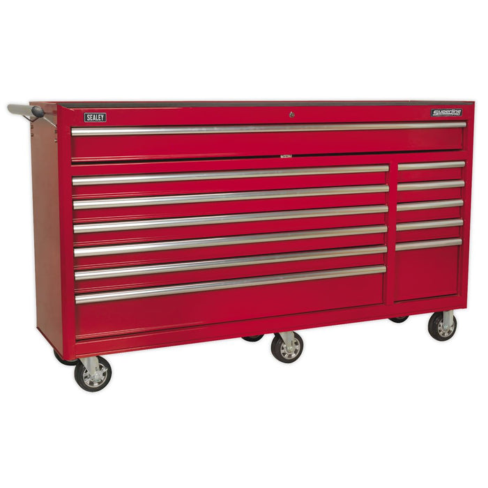 Sealey Rollcab 12 Drawer with Ball-Bearing Slides Heavy-Duty Red AP6612 Sealey  - Dynamic Drive