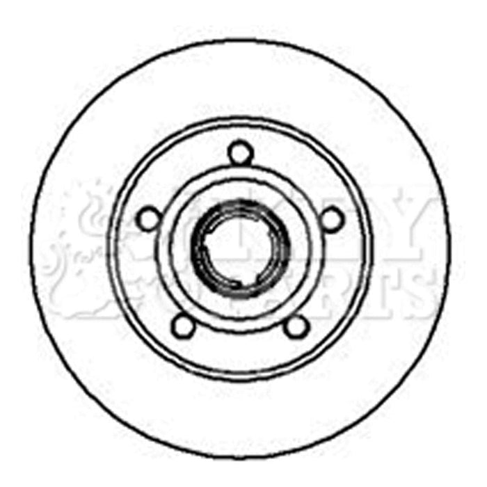 Genuine Key Parts KBD5937S Brake Disc Single (Rear) Key Parts  - Dynamic Drive