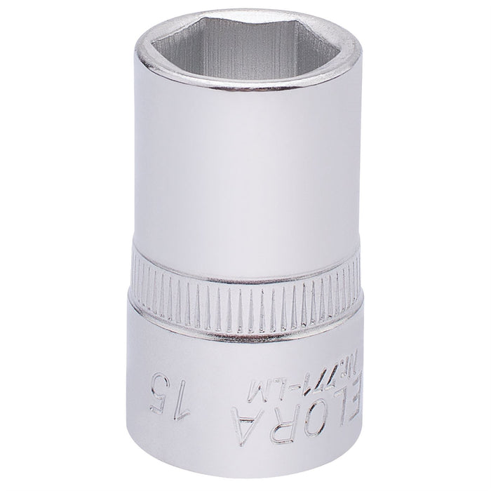 Draper Elora Hexagon Socket, 1/2" Sq. Dr., 15mm 15304