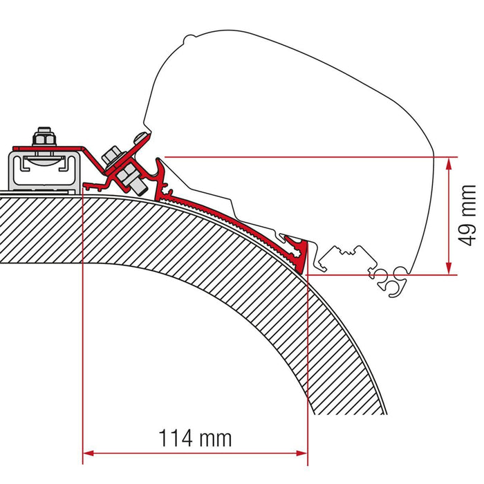 Fiamma Adapter for Rapido Distinction 400 RV (98655Z080) Fiamma  - Dynamic Drive