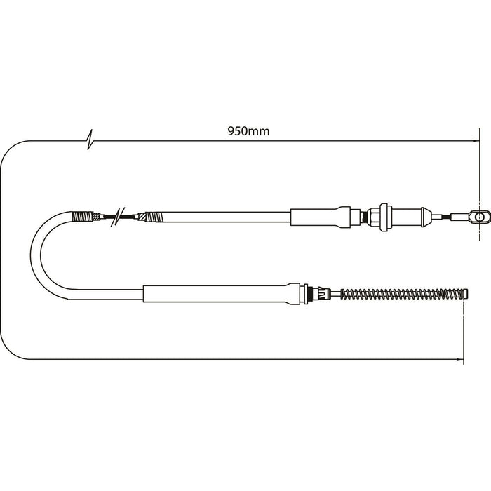 Apec Brake Cable Rear Fits Land Rover Defender