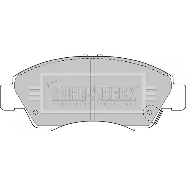 Genuine Borg & Beck Brake Pads fits Honda CivicLogoJazz BBP1467 Borg & Beck  - Dynamic Drive