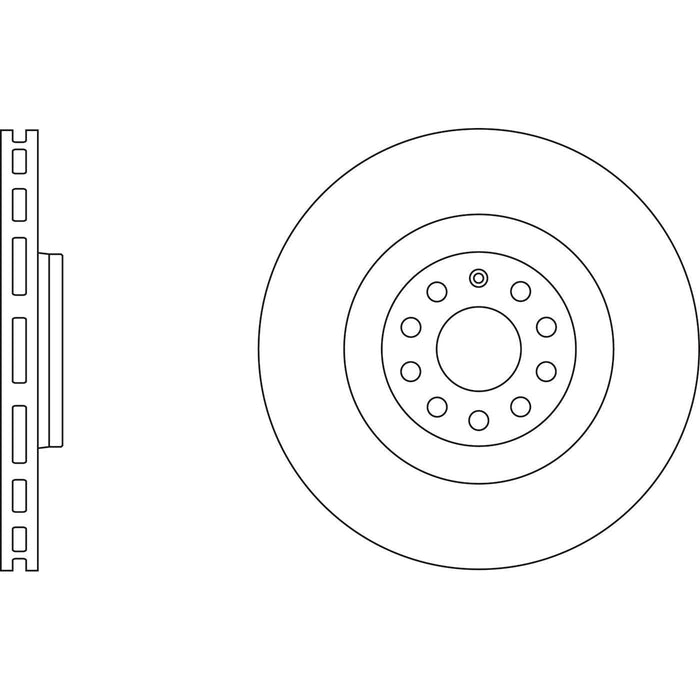 Apec Brake Disc Front Fits Audi A3 S3 Seat Leon Skoda Superb VW Golf Passat Scir