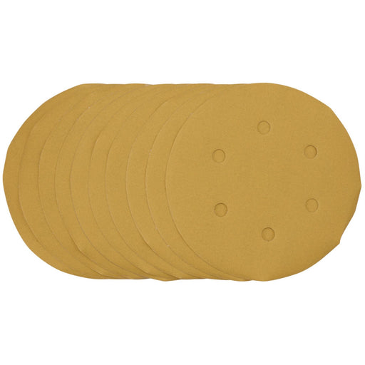 Draper Gold Sanding Discs with Hook & Loop, 150mm, 400 Grit (Pack of 10) 64282 Draper  - Dynamic Drive