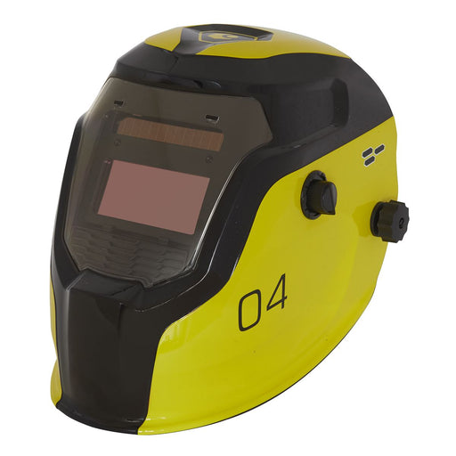 Sealey Auto Darkening Welding Helmet Shade 9-13 Yellow PWH4 Sealey  - Dynamic Drive