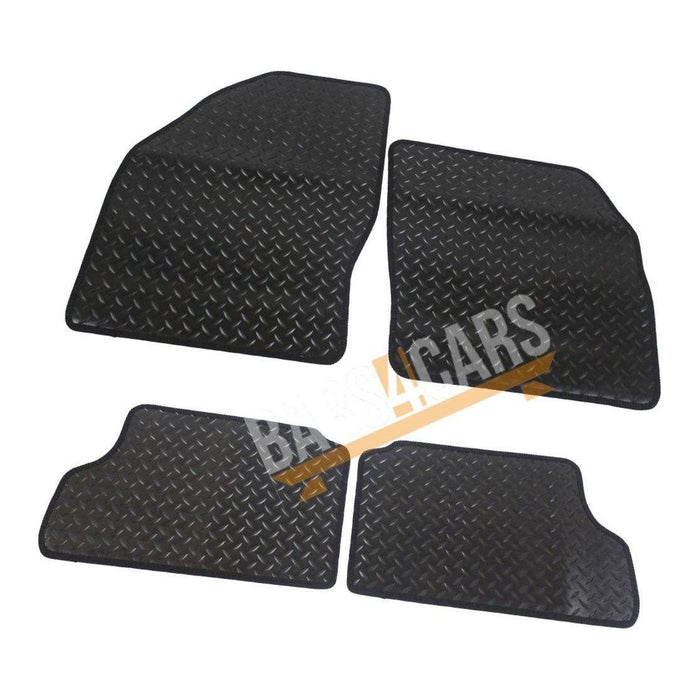 Fully Tailored Black Rubber Car Mats for Ford Focus 05-11 Set of 4 UKB4C  - Dynamic Drive