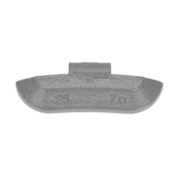 Sealey Wheel Weight 25g Hammer-On Zinc for Steel Wheels Pack of 100 WWSH25 Sealey  - Dynamic Drive