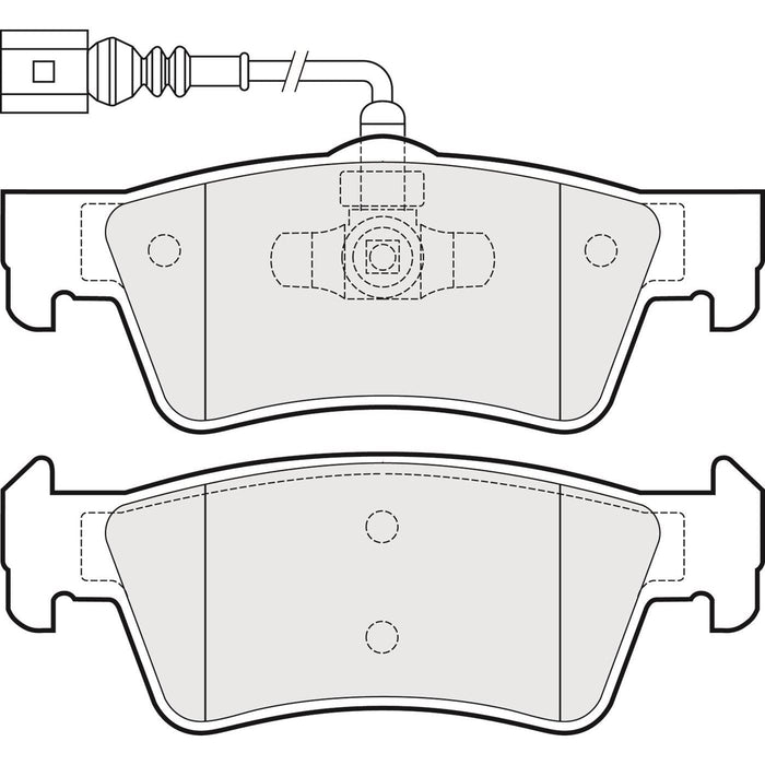 Genuine APEC Rear Brake Discs & Pads Set Vented for VW Touareg