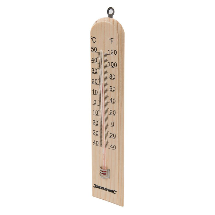 Silverline Wooden Thermometer -40° to +50°C Silverline  - Dynamic Drive