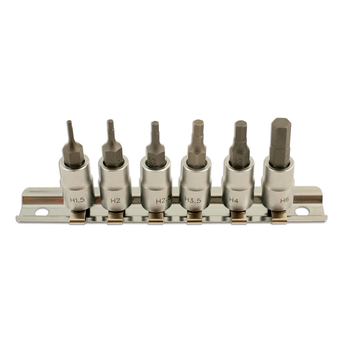 Laser Hex Socket Bit Set 1/4"D 6pc 5682