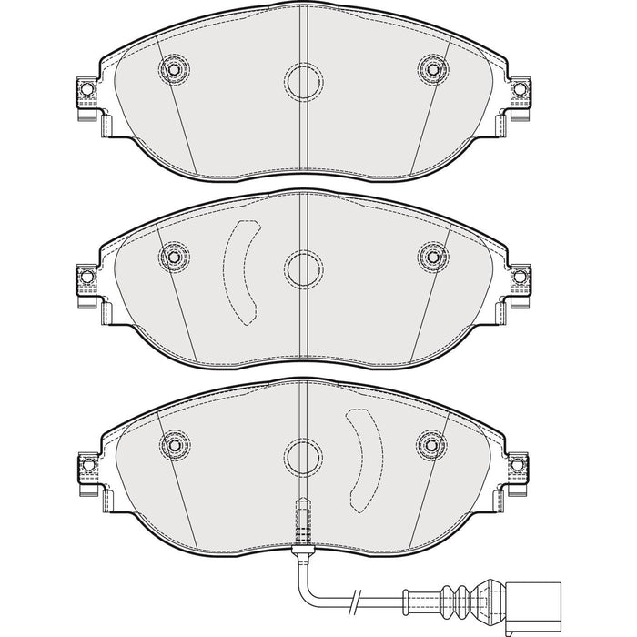 Apec Brake Pads Front Fits Audi Q3 S3 Sq2 Seat Alhambra Leon Tarraco Skoda Kodiaq Apec  - Dynamic Drive