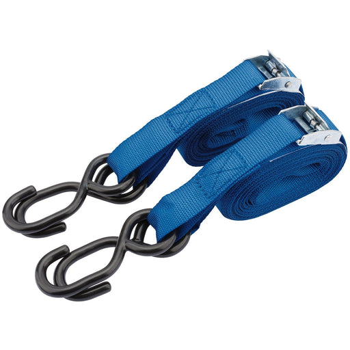 Draper Ratcheting Tie Down Straps, 5.0m x 25mm, 125kg (2 Piece) 60963 Draper  - Dynamic Drive