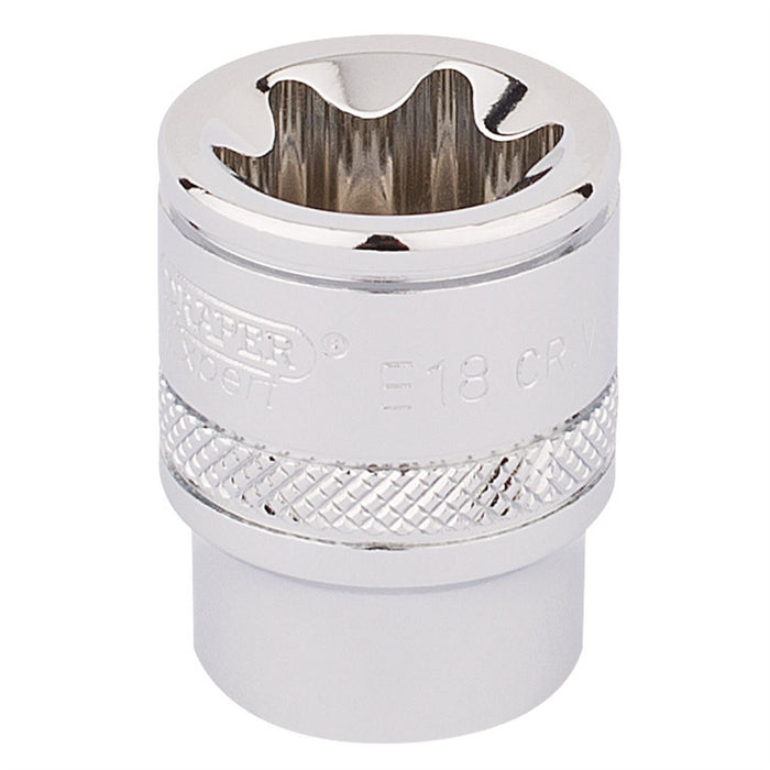 Draper TX-STAR Socket, 3/8" Sq. Dr., E18 34207 Draper  - Dynamic Drive