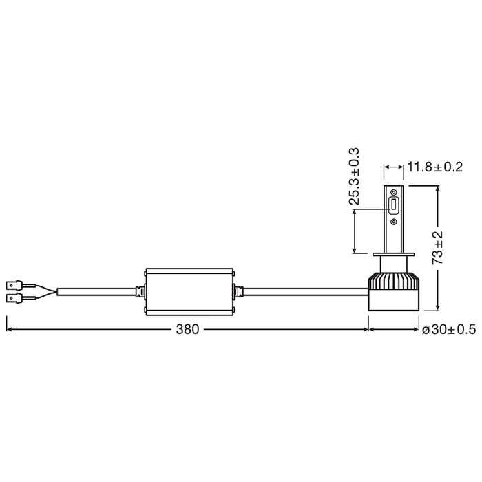 Osram LEDriving HL, H1, LED-H1 replacement for conventional H1 high beam lamp