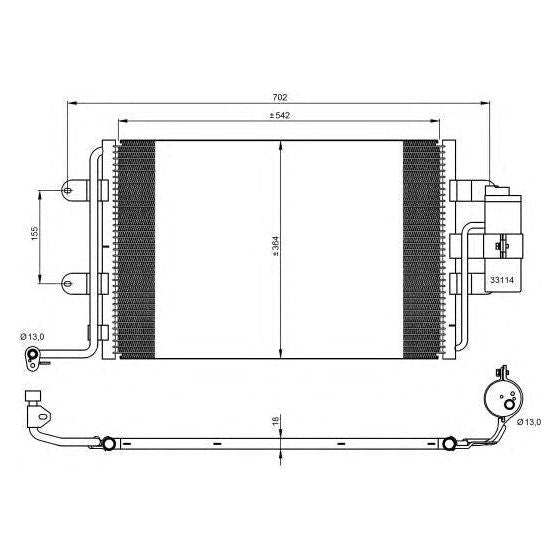 NRF Condenser 35227 for VW Skoda Audi Golf Bora