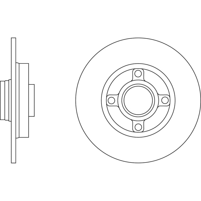 Apec Brake Disc Rear Fits Citroen C4 Peugeot 307