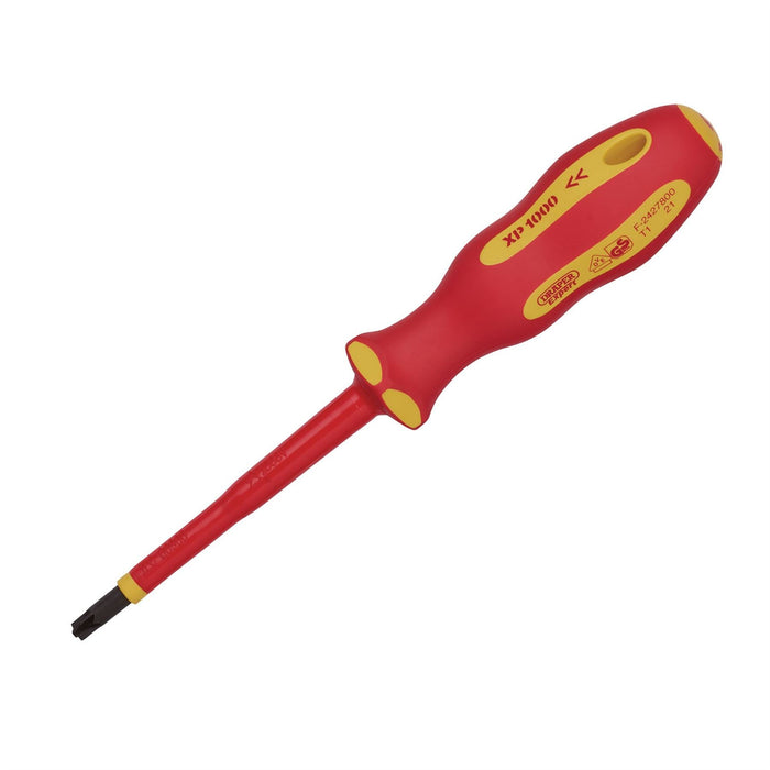 Draper XP1000 VDE PZ/SL Type Screwdriver, No.2 x 100mm 64495 Draper  - Dynamic Drive