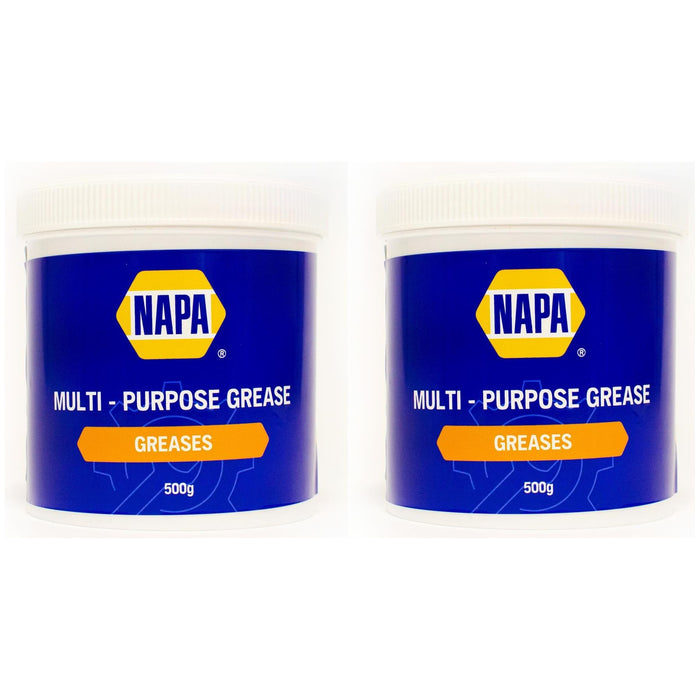 2x NAPA Multi Purpose Wheel Bearing Grease 500g Lithium LM2 TUB