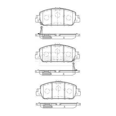 Genuine Borg & Beck Front Brake Pads fits Honda HRV GRU18 0815 BBP2533 Borg & Beck  - Dynamic Drive