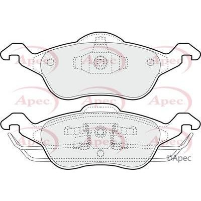 Apec Brake Pads Front Fits Ford Focus Apec  - Dynamic Drive