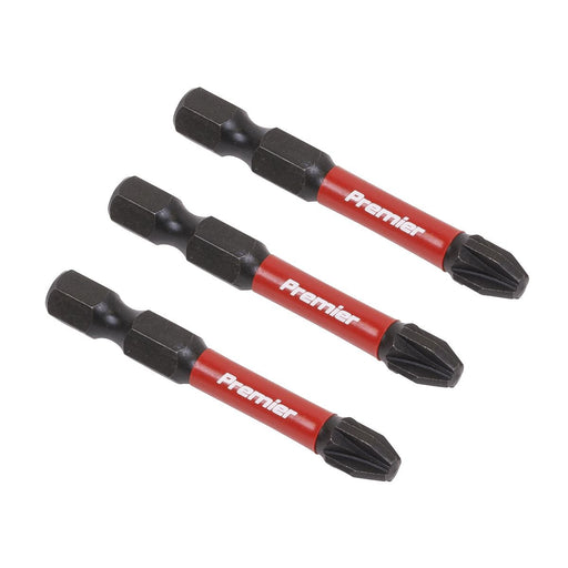 Sealey Pozi #3 Impact Power Tool Bits 50mm 3pc AK8234 Sealey  - Dynamic Drive