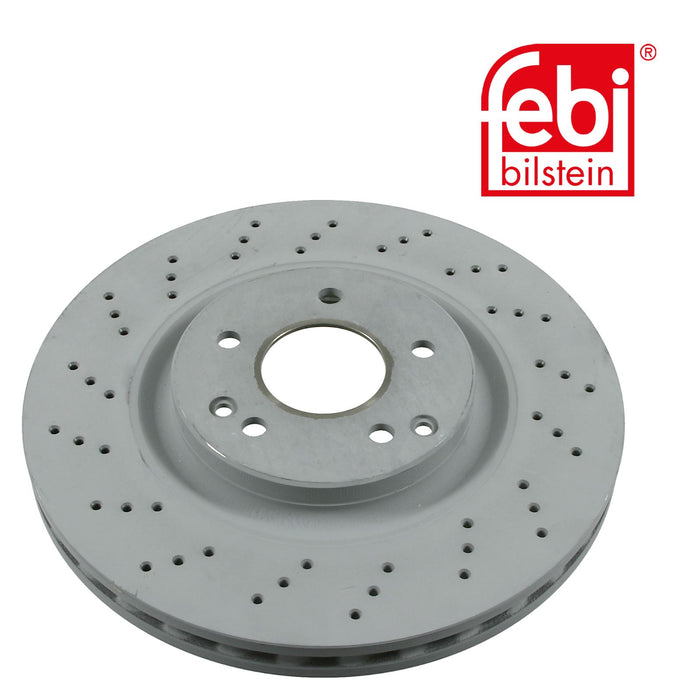 Genuine FEBI Front Brake Discs & Pads Set Perforated for Mercedes-Benz C-Class