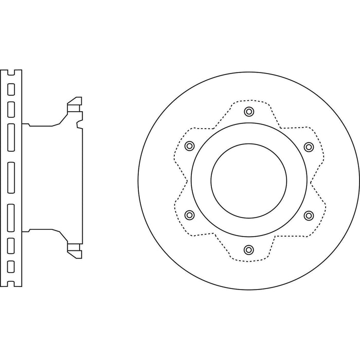 Apec Brake Disc Rear Fits Mercedes Sprinter With Abs Ring