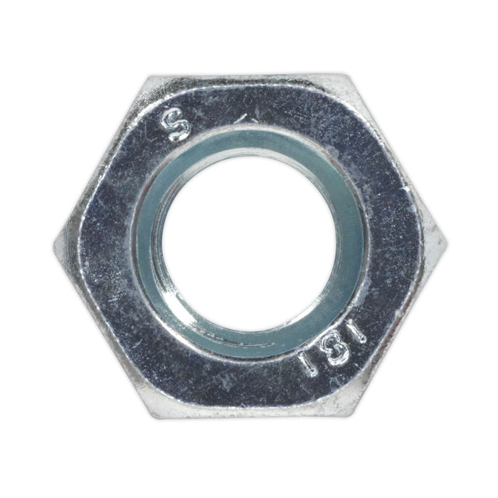 Sealey Steel Nut DIN 934 M10 Zinc Pack of 100 SN10