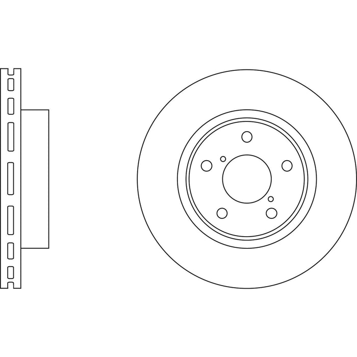 Genuine APEC Front Brake Discs & Pads Set Vented for Subaru Legacy Apec  - Dynamic Drive