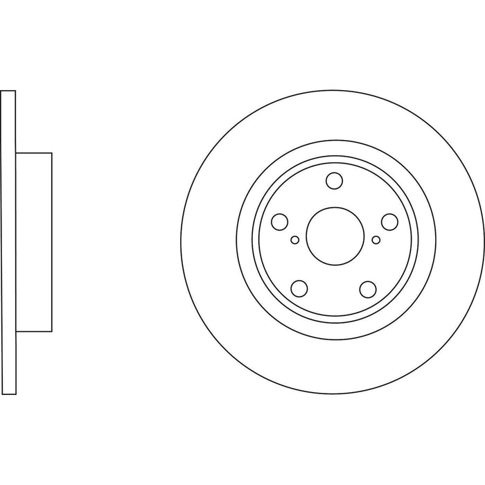 Apec Brake Disc Rear Fits Suzuki Kizashi