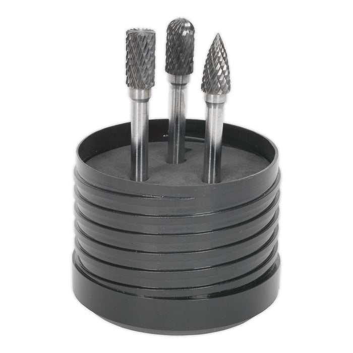 Sealey Tungsten Carbide Rotary Burr Set 3pc SDBK3 Sealey  - Dynamic Drive