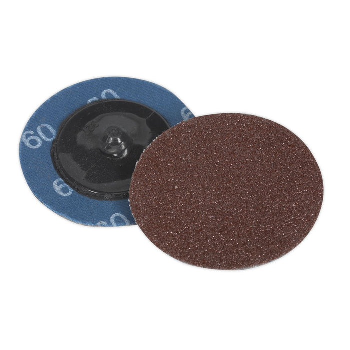 Sealey Quick-Change Sanding Disc50mm 60Grit Pack of 10 PTCQC5060 Sealey  - Dynamic Drive